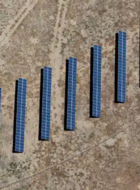 overhead view of Ground Mount PV